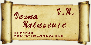 Vesna Malušević vizit kartica